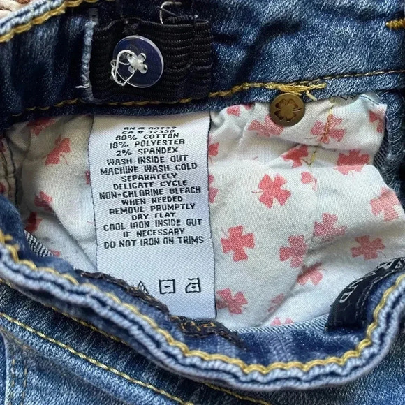 Lucky Brand Riley Short Girls Denim Jean Shorts Size 7 - Picture 4 of 6